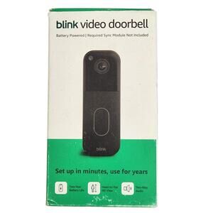 Blink Video Doorbell Battery Powered 2nd Gen 1440p HD WiFi Camera Alexa Black